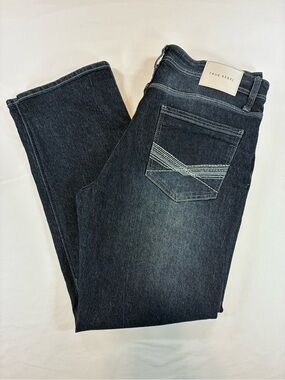 True Rebel Straight Jeans in Dark Blue Wash 36/32